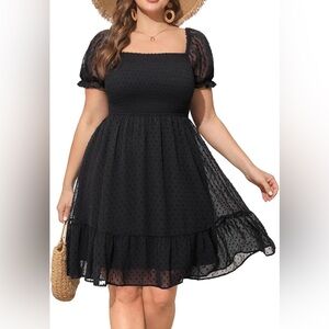 Pinup Fashion| Puff Sleeve Smocked Dress